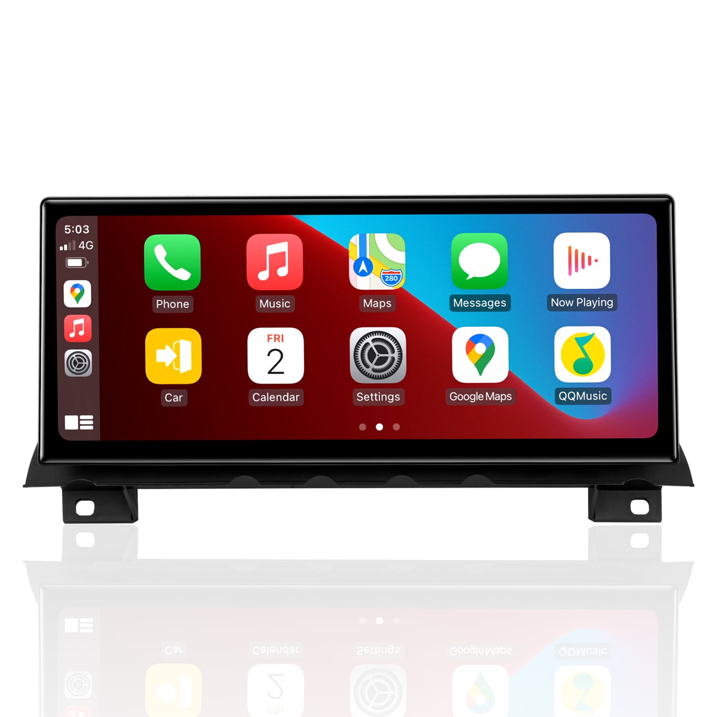 PEMP (9657) Ultra-Thin 12.3" Linux Screen, for BMW 7 Series F01 F02 CIC Android 13 Wireless and Wired CarPlay Android Auto Calls Using The OEM Bluetooth.