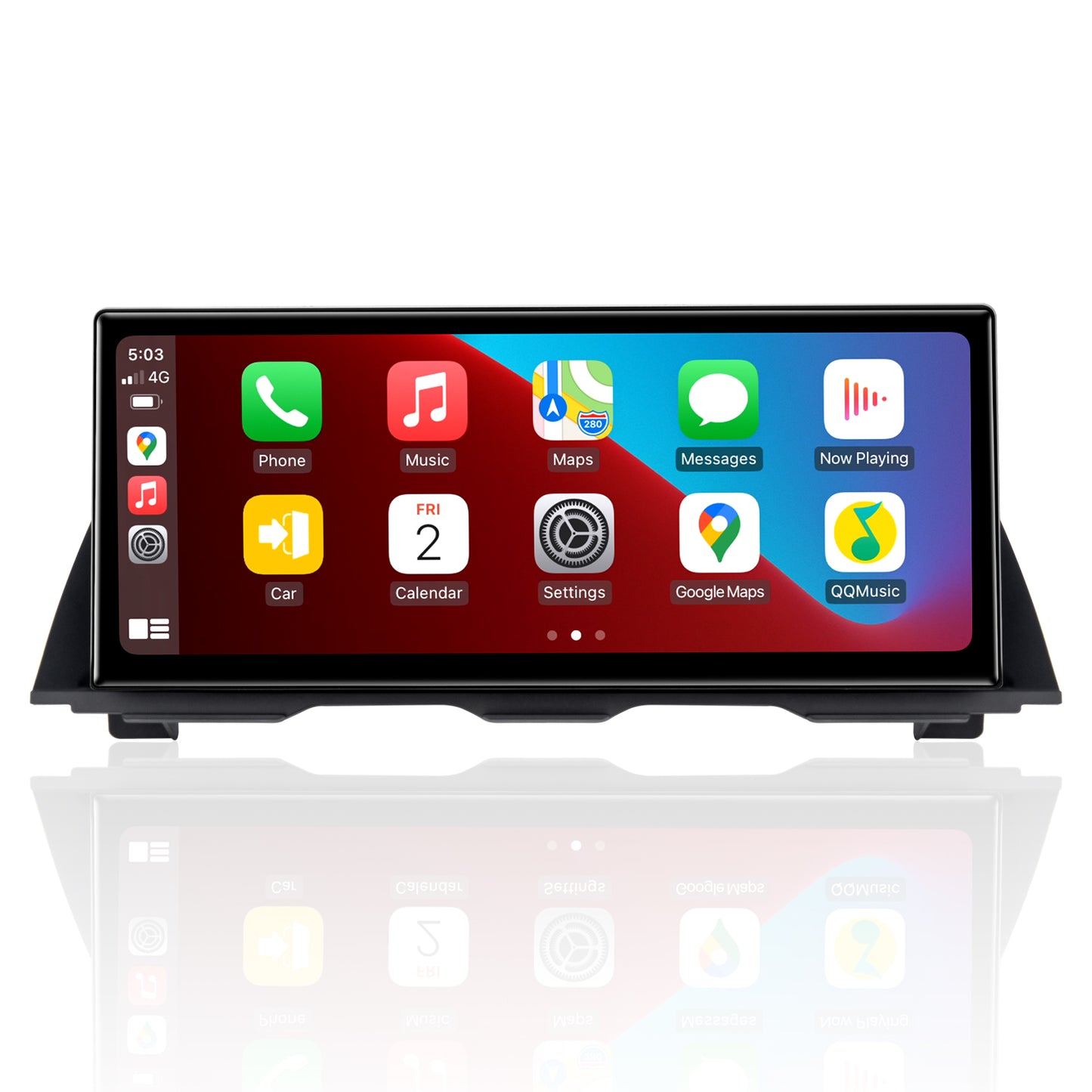 PEMP (5678) Ultra-Thin 12.3" Qualcomm Snapdragon 680 8 Cores Android Screen, for BMW 5 Series F10 F11 CIC (2010-2012) Android 13 Wireless and Wired CarPlay Android Auto Calls Using The OEM Microphone Monitor