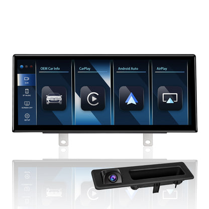 PEMP (9613) Ultra-Thin Linux 12.3" Screen for BMW F30 F31 F32 F33 F34 F35 NBT CIC Wired and Wireless Apple CarPlay Retrofit Android Auto use The OEM Bluetooth (2012-2017)