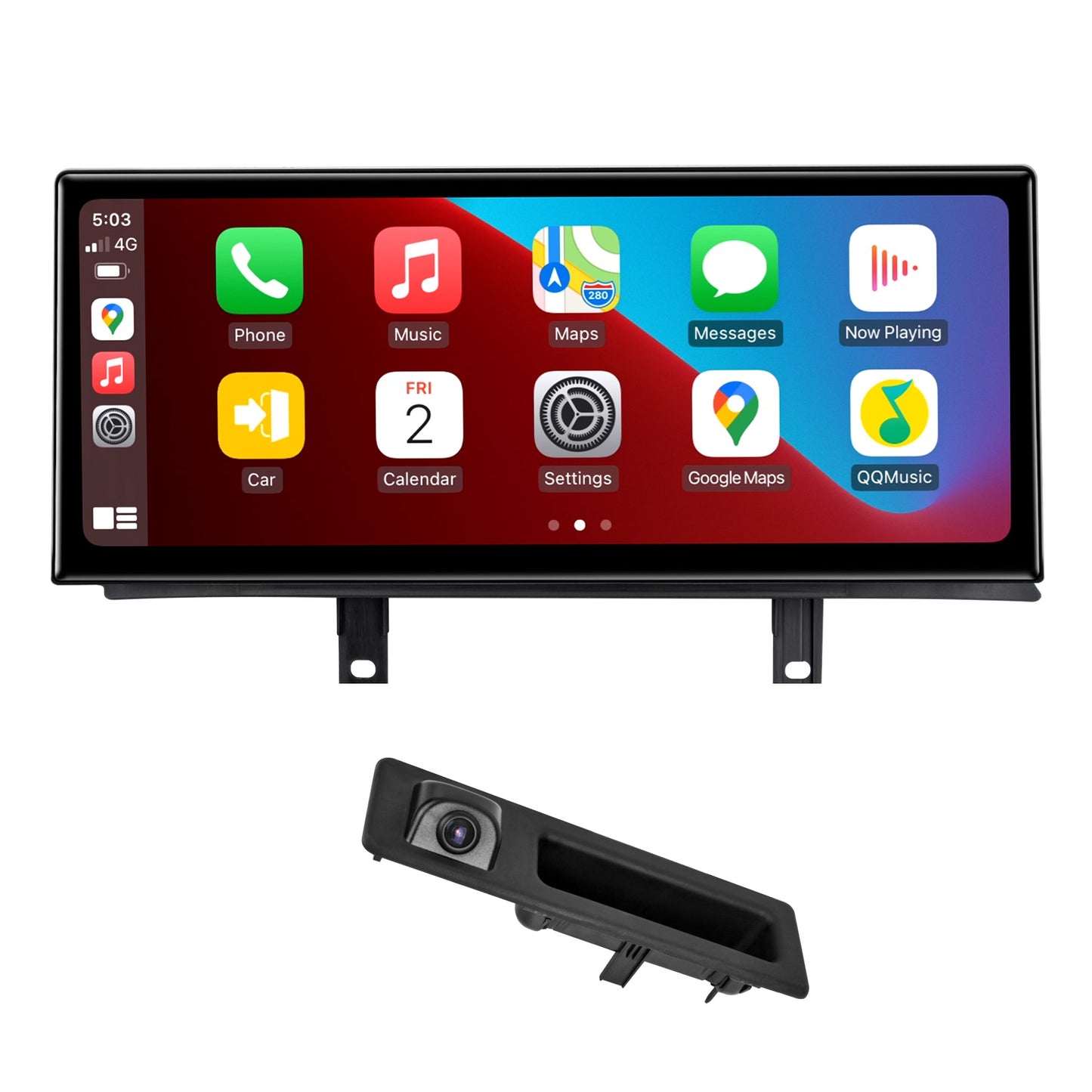 PEMP (9613) Ultra-Thin Linux 12.3" Screen for BMW F30 F31 F32 F33 F34 F35 NBT CIC Wired and Wireless Apple CarPlay Retrofit Android Auto use The OEM Bluetooth (2012-2017)