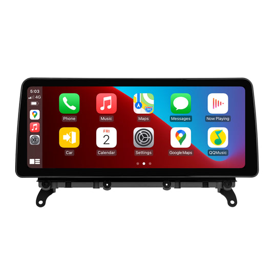 PEMP (9343) 12.3" Vertical Screen for BMW X3 F25 CIC Wired and Wireless Apple CarPlay Retrofit Android Auto，1920 x 720 Display Mirror Link Car Radio Bluetooth Video Player (2009-2012)