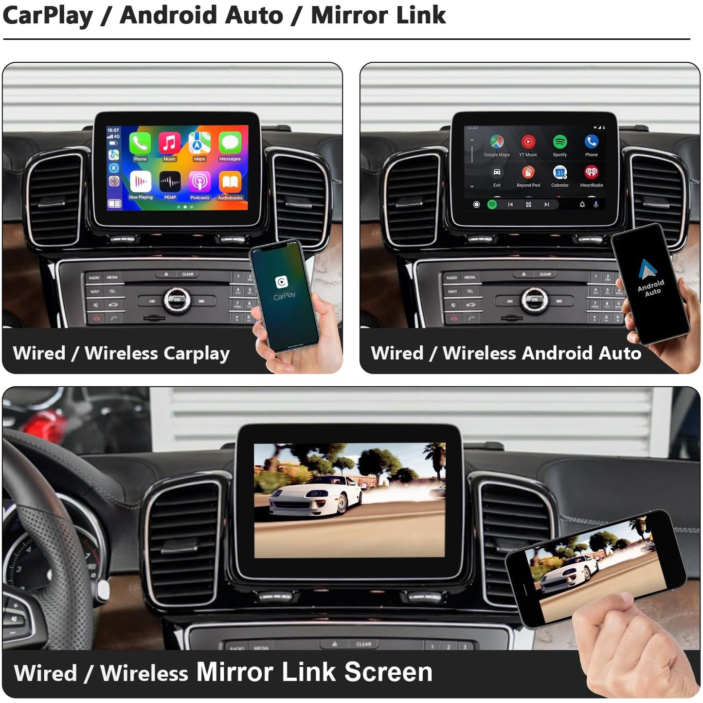 PEMP (NTG5.0) for Mercedes W205 X253 W447 X156 C117 W463 W176 W212 NTG 5.0 Accessories CarPlay Android auto MMI Box use The OEM Microphone.