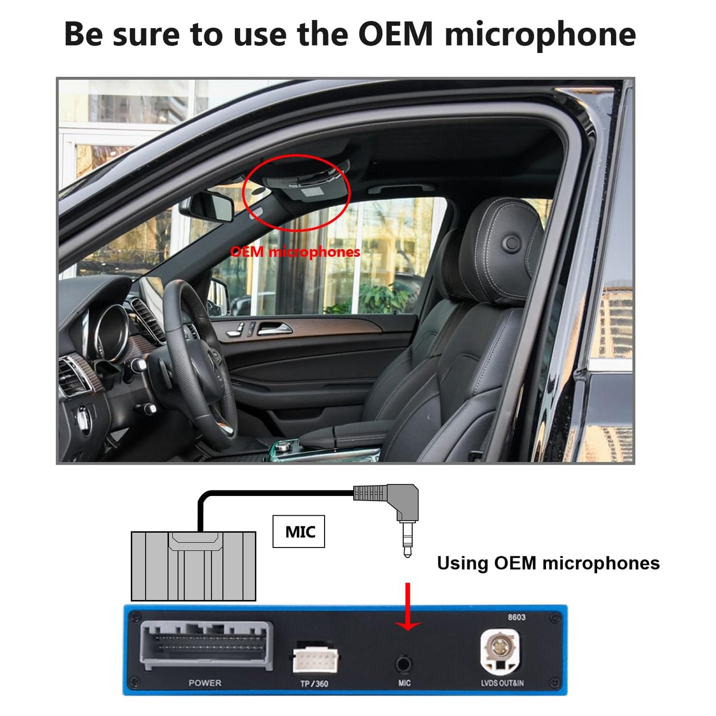PEMP (NTG5.0) for Mercedes W205 X253 W447 X156 C117 W463 W176 W212 NTG 5.0 Accessories CarPlay Android auto MMI Box use The OEM Microphone.