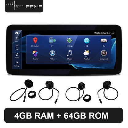 PEMP (7613) W212 Android 13 12.3" 8+128GB Blue Anti-Glare Car Radio Multimedia Screen, Snapdragon 685 8-core CPU, Support Carplay Android Auto for Mercedes-Benz 2012-2015 E200 E300 E400 E63 NTG4.5 System