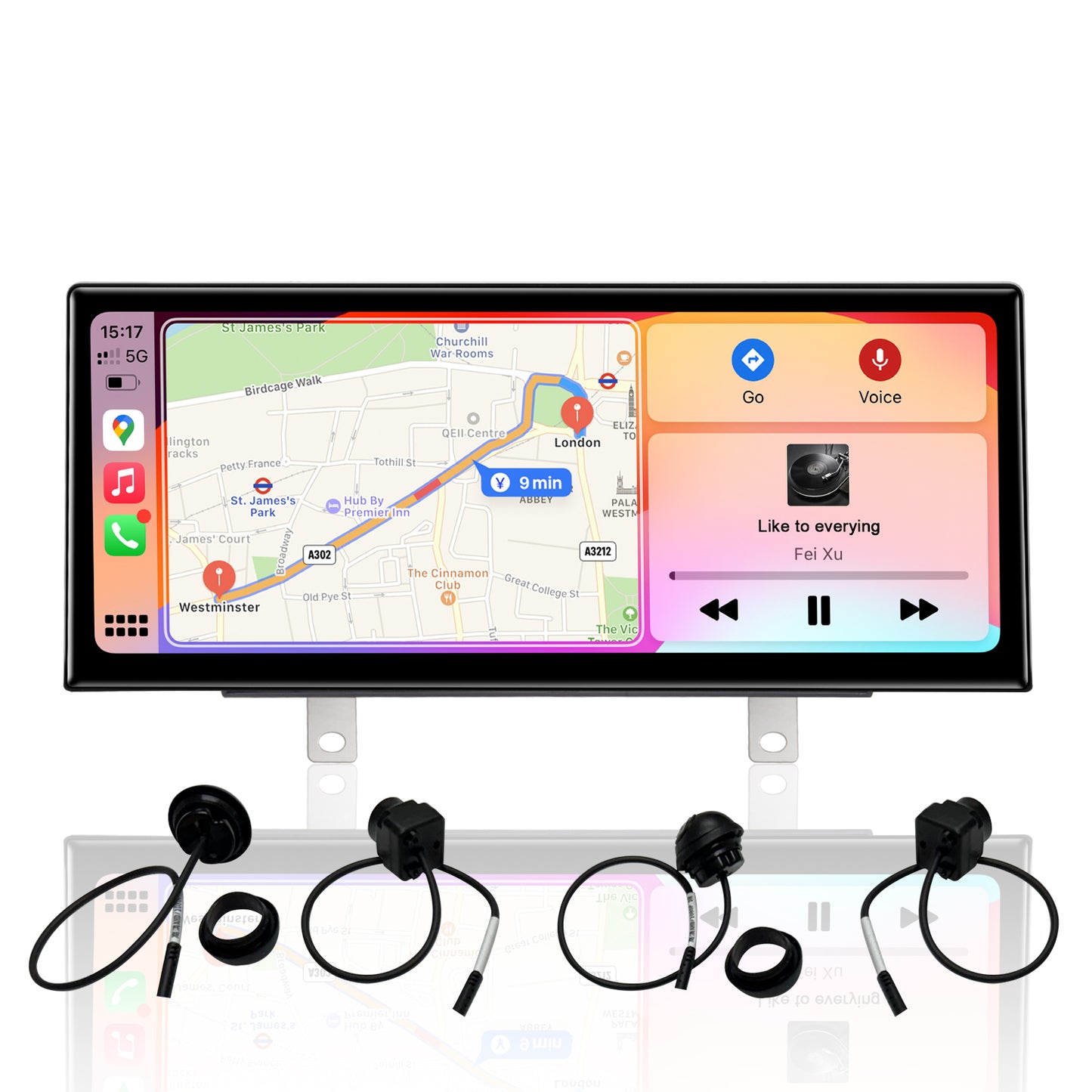 PEMP (5613) Ultra-Thin 12.3" Qualcomm Snapdragon 680 8 Cores 8+128GB Android Screen, for BMW  F30 F31 F32 F33 F34 F35 NBT Android 13 Wireless and Wired CarPlay Android Auto Calls Using The OEM Microphone Monitor