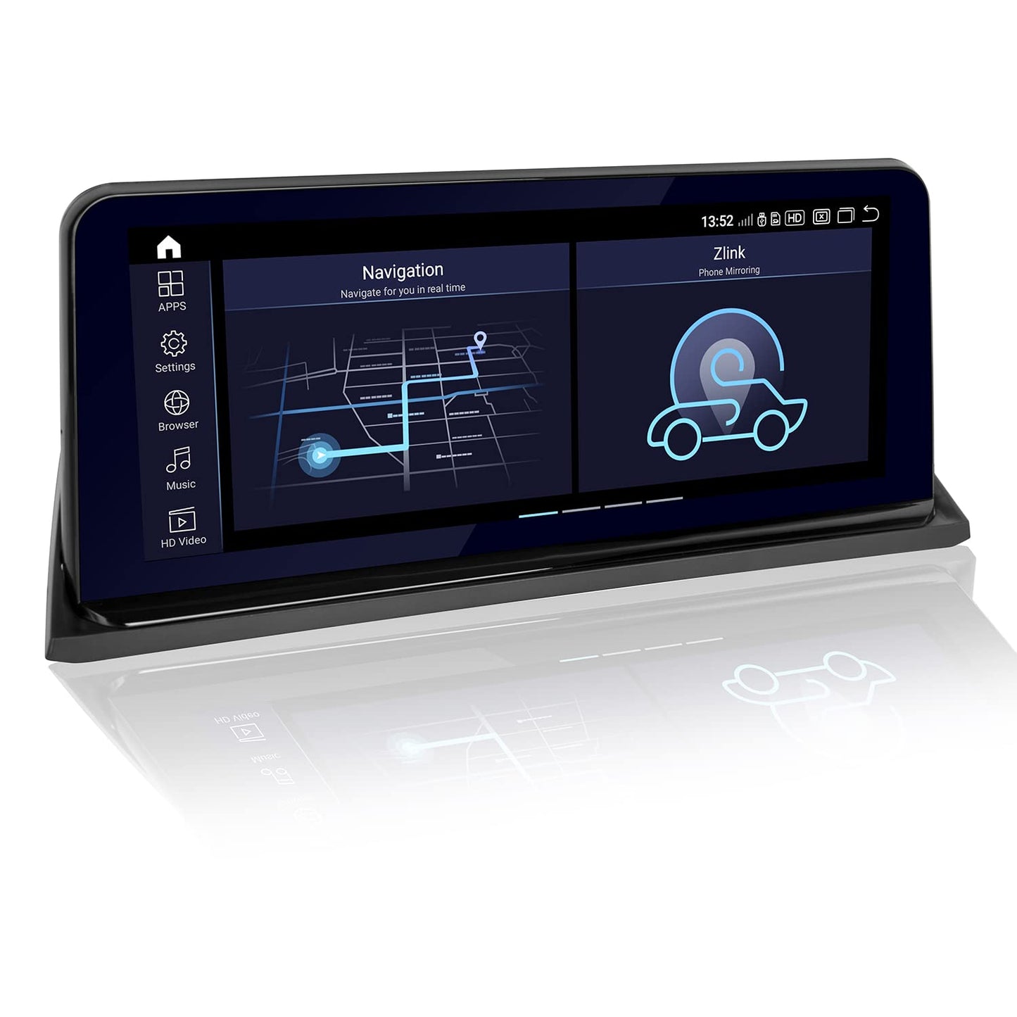 PEMP (5225) Blue Anti-Glare Vertical Screen E70 E71 Android 13 CarPlay Android auto, Snapdragon 662 8-core 10.25” HD Screen for BMW X5 X6 CIC (2010-2012)