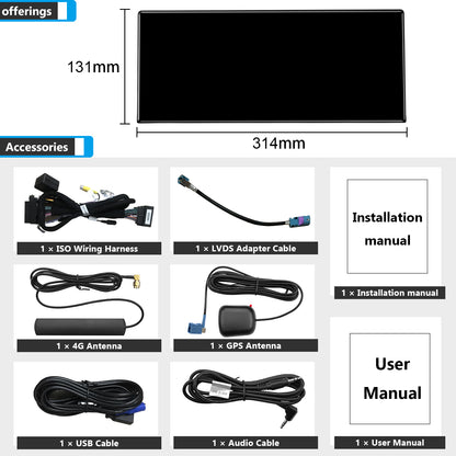 PEMP (5623) Ultra-Thin 12.3" Qualcomm Snapdragon 680 8 Cores Android Screen, for BMW E90 CIC Android 13 Wireless and Wired CarPlay Android Auto Calls Using The OEM Microphone Monitor