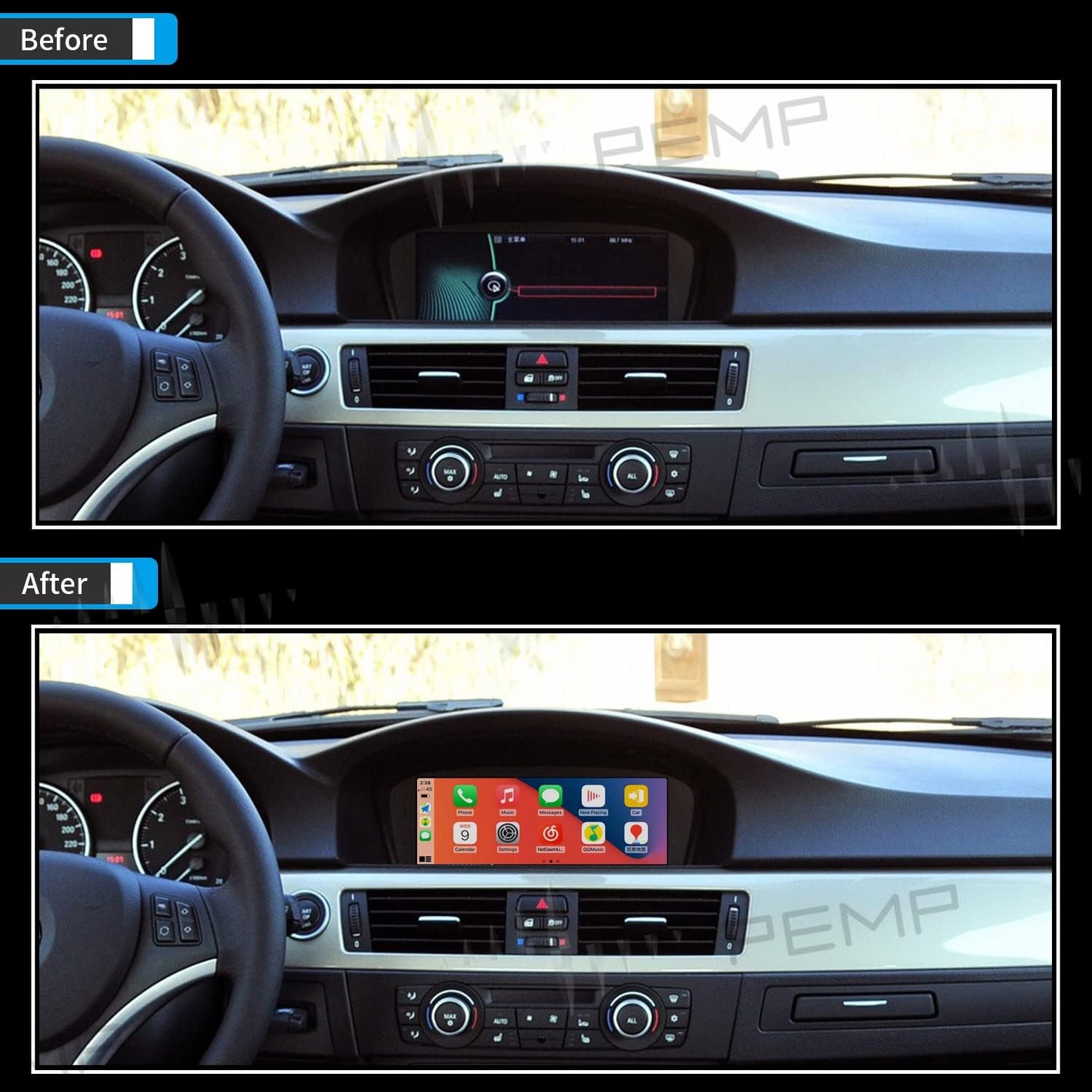 PEMP (CIC) Wireless CarPlay, Android auto Airplay Mirror Link, for BMW E60 E84 E89 E90 E70 F07 F10 F12 F01 F25 CIC