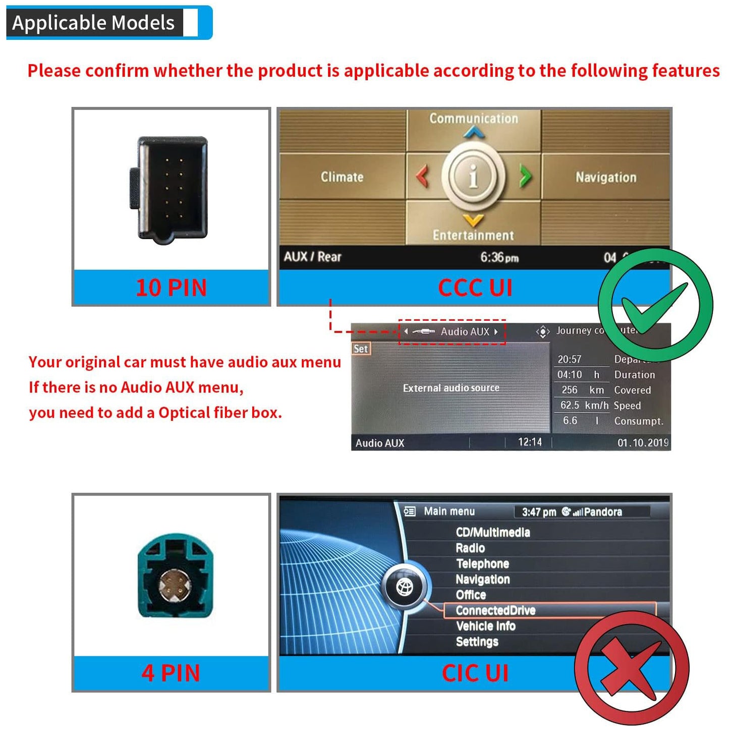 PEMP (CCC) Wireless CarPlay Android auto airplay Mirror Link for BMW E60 E61 E63 E64 E70 E71 E87 E90 CCC