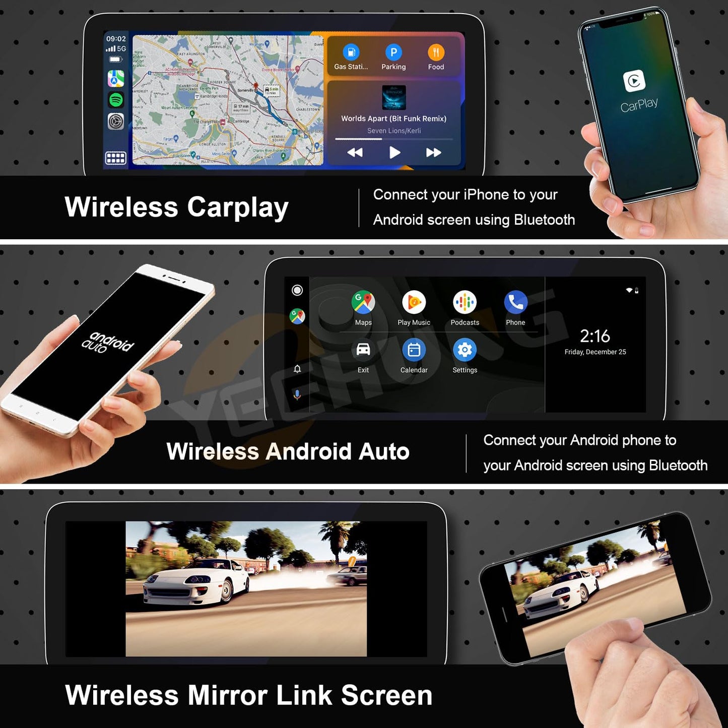 PEMP (7118) W205 X253 W447 X156 C117 W463 W176 Android 13 CarPlay 12.3" Screen Qualcomm 8 cores Android auto for Mercedes Benz C GLC GLA V X CLA G A Class NTG5.0 Accessories 2015-2019