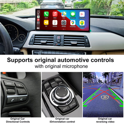 PEMP (9613) Ultra-Thin Linux 12.3" Screen for BMW F30 F31 F32 F33 F34 F35 NBT CIC Wired and Wireless Apple CarPlay Retrofit Android Auto use The OEM Bluetooth (2012-2017)