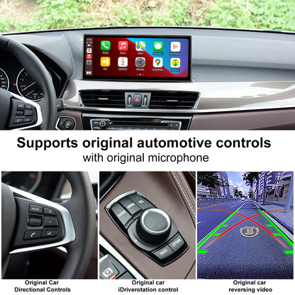 PEMP (5609) Ultra-Thin 12.3" Qualcomm Snapdragon 680 8 Cores Android Screen, for BMW X1 F48 NBT Android 13 Wireless and Wired CarPlay Android Auto Calls Using The OEM Microphone Monito