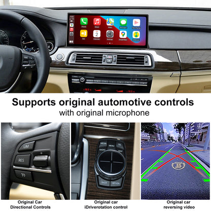 PEMP (5688) Ultra-Thin 12.3" Qualcomm Snapdragon 680 8 Cores Android Screen, for BMW 5 Series F10 F11 NBT (2013-2017) Android 13 Wireless and Wired CarPlay Android Auto Calls Using The OEM Microphone Monitor