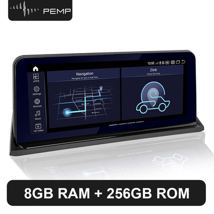PEMP (5215) Blue Anti-Glare Vertical Screen for BMW X5 X6 E70 E71 CCC Android 13 CarPlay Android auto, Snapdragon 662 8-core 10.25” HD Screen.