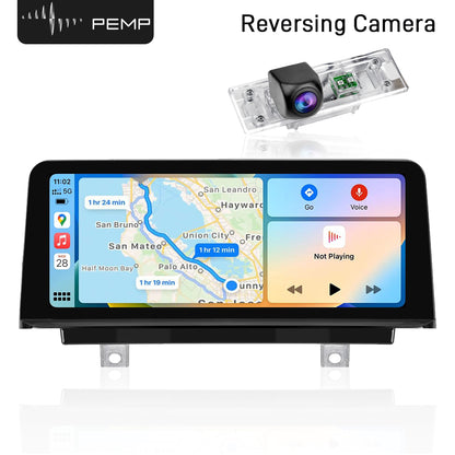 PEMP (9213) for BMW F30 F31 F32 F33 F34 F35 F20 F21 F22 NBT CIC Wired and Wireless Apple CarPlay Retrofit Android Auto，1920 x 720 Display Mirror Link Car Radio Bluetooth Video Player Screen (2012-2017)